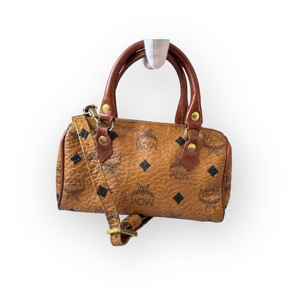 MCM Mini Logo Two Way German Handbag - Picture 3 of 13